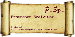 Pratscher Szalviusz névjegykártya